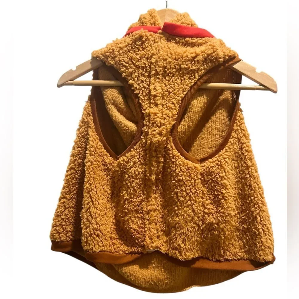 Max Dog Costume The Grinch Fuzzy Brown Hoodie Tail Dr. Seuss NWT